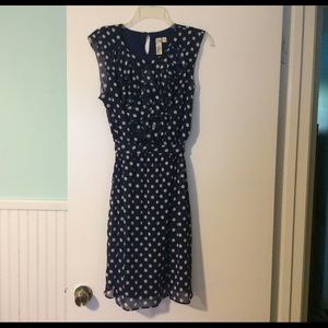 Navy polka dot dress
