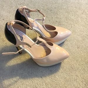 Closed toe high heels