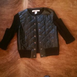 Genuine leather sweater jacket..final reduction