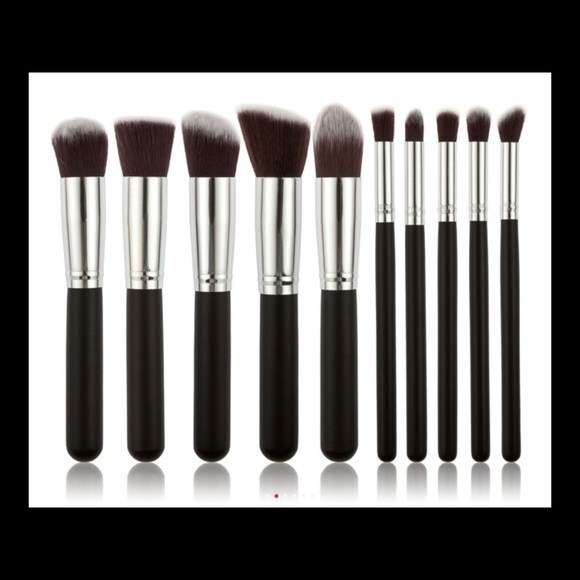 New 10ps black  makeup brushes set