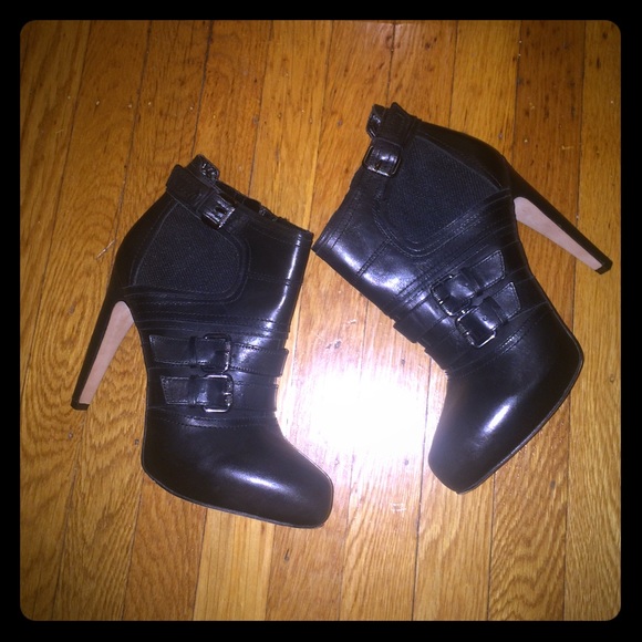 Leather ankle boots