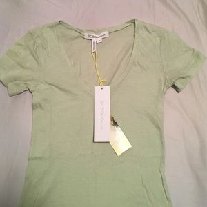 BCBGeneration sheer green V-neck xs NWT
