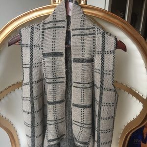 Elan Black & Tan Plaid Sweater Vest