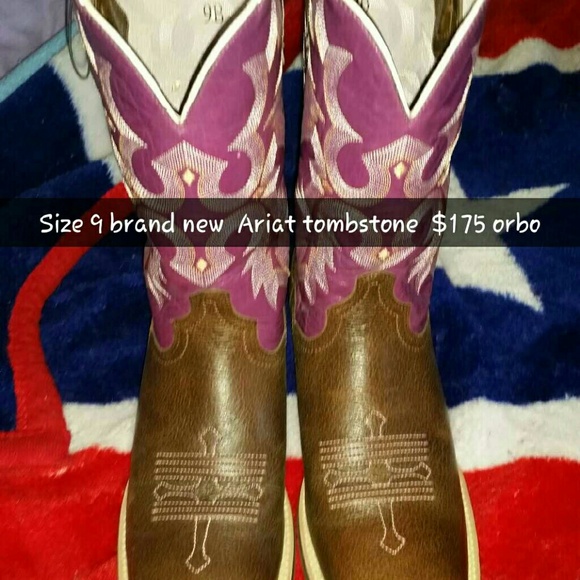 Ariat tombstone cowboy boots brand new