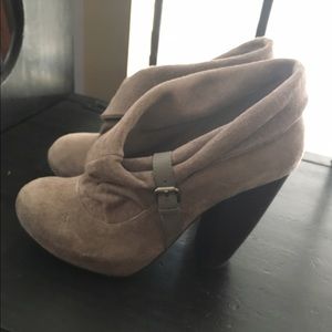 Dolce Vita gray suede booties.