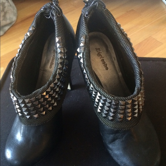 Black, studded bootie. Size 6