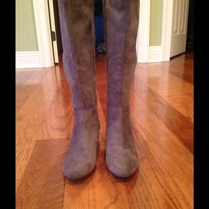 Grey suede like boots
