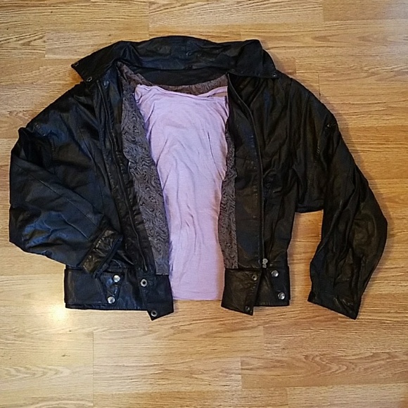 🌟Sale🌟 Vintage Leather Jacket - Picture 4 of 4