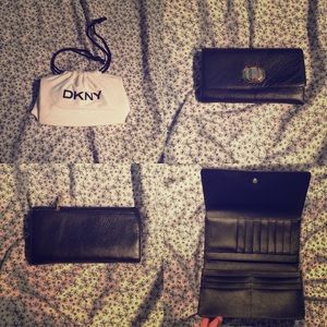 Black leather DKNY wallet