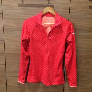 Long sleeve Nike dry fit 3/4 zip run/yoga shirt