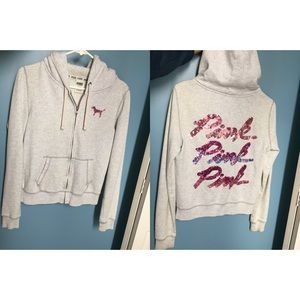 PINK Zip-Up Sweater