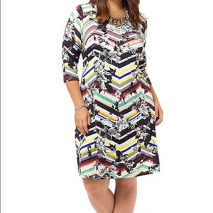 New pics added! Chevron floral shift dress
