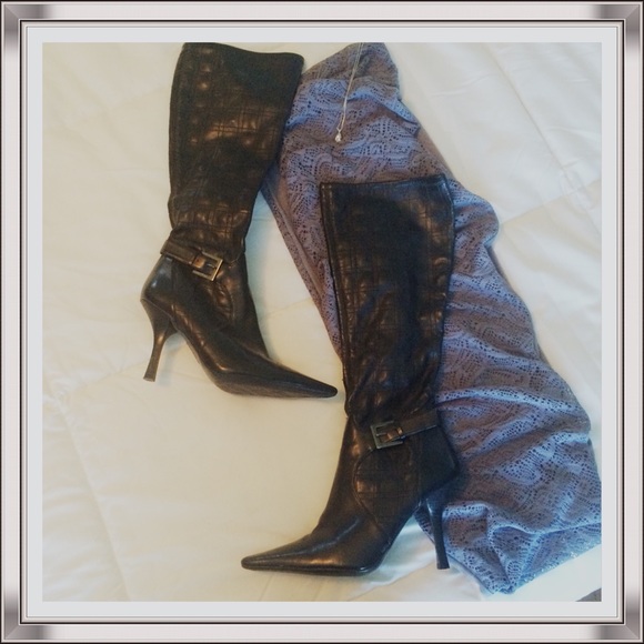 BCBGirls black high heel boots