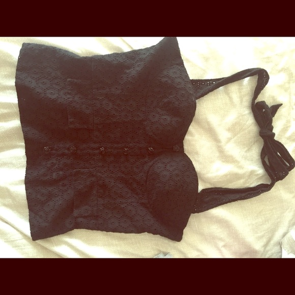 Forever 21 Exclusive Black corset style top large
