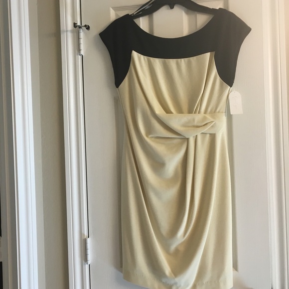 Dress black and cream