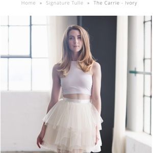 White tulle tutu skirt