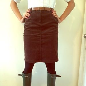 Brooks Brothers Brown Corduroy Skirt
