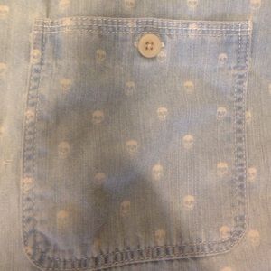 Skull chambray/denim shirt