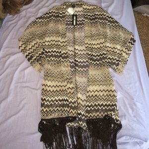Short Sleeve Sheer Cardigan