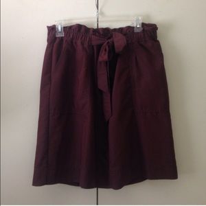 Maroon Merona Bow Front Skirt