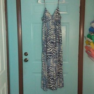 LONG ZEBRA PRINT MAXI DRESS