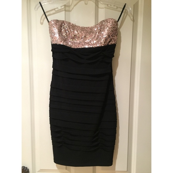 Pink and Black Formal Cocktail Dress NWOT