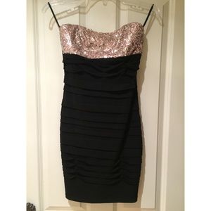 Pink and Black Formal Cocktail Dress NWOT