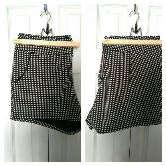 Black & White Grid Shorts