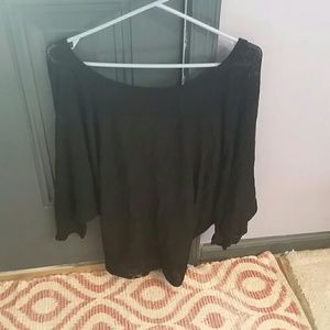 Black twist back dolman sweater