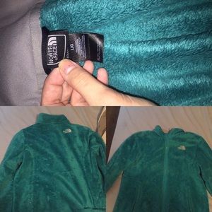 Aqua blue women's north face.