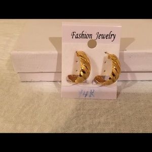 14K gold plated hoop earrings
