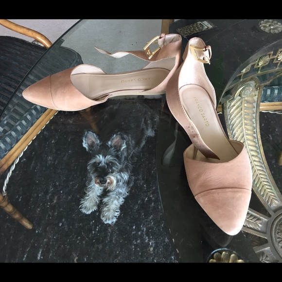 Franco Sarto Nude Flats with ankle strap