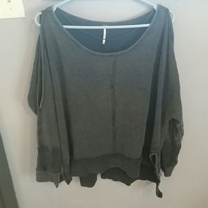 Free people cold shoulder sweatshirt