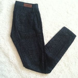 Lucky Brand // Snake Print Skinny Jeans