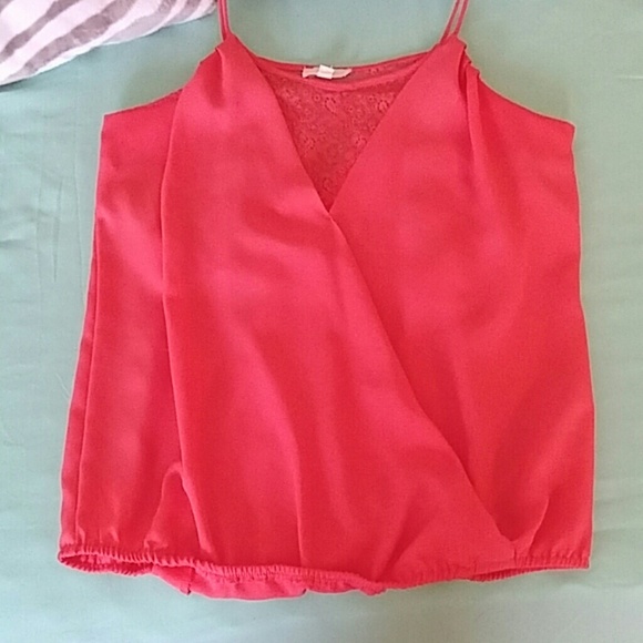 Salman colored lacey spaghetti strap