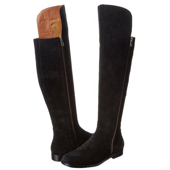 Black Suede Over the Knee Boot