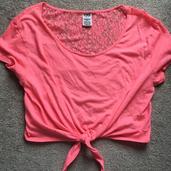 Lace back Pink Crop Top