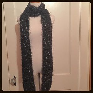 Black Speckled Mohair Scarf