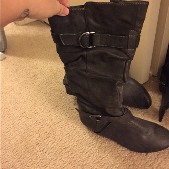 Dark Gray Boots - Picture 1 of 2
