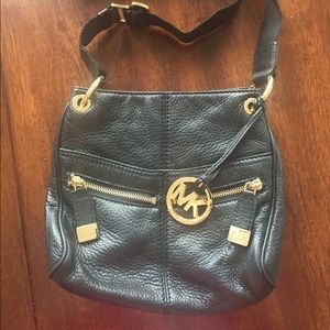 Michael Kors cross body black leather cross body