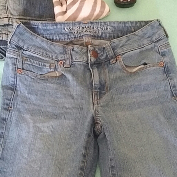 Light blue ae skinnies