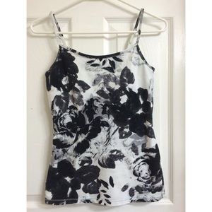 Express black and white floral cami
