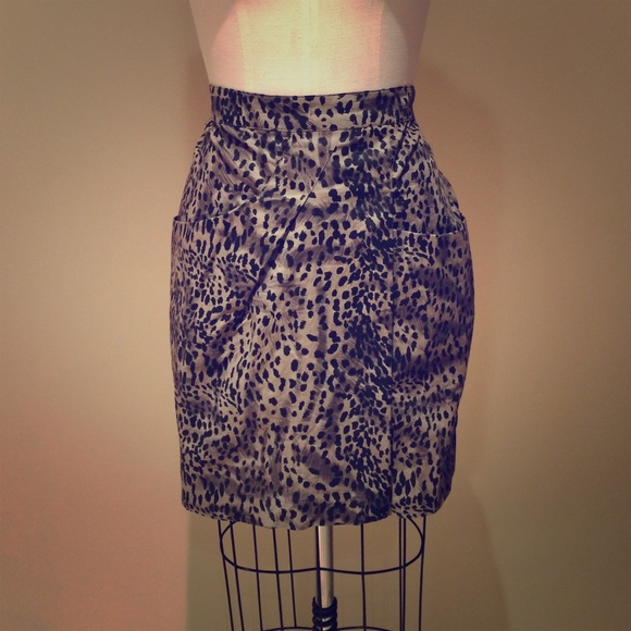 Walter cotton cheetah print skirt