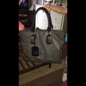 Simple grey and black purse