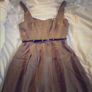 REDUCED Black Halo dress in shimmery linen.