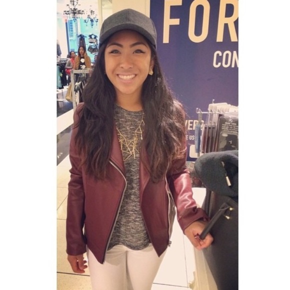 Red Faux Leather Jacket