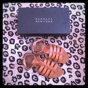 Barneys New York Double Gladiator Sandals