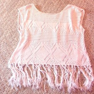 Rue 21. large Lacey/fringe top