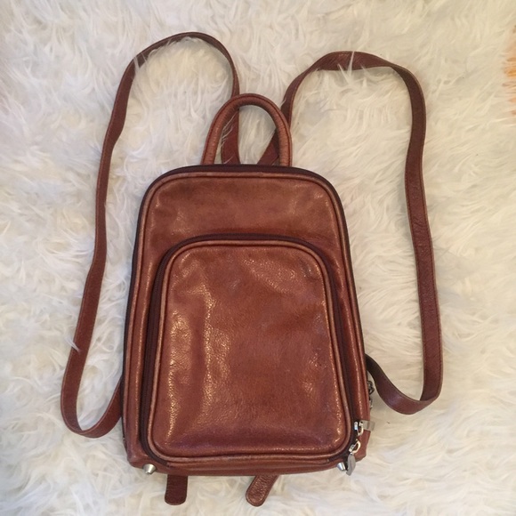 Vintage Handbags - Vintage Leather Backpack