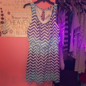 Dress blue/white/ pattern